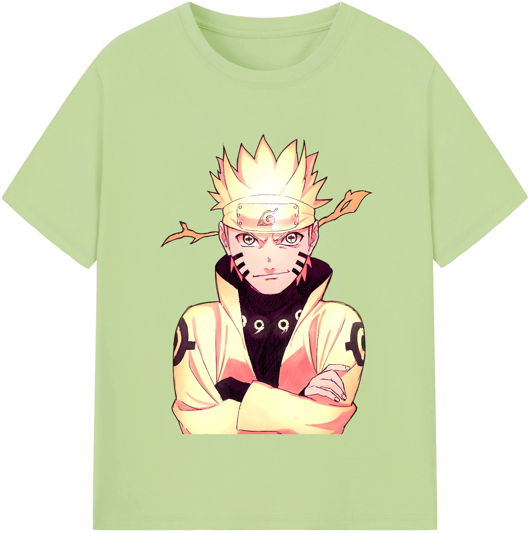 （画像用） NARUTO -ナルト- うずまき ナルト Uzumaki Naruto 綿100％半袖Tシャツ（フロントプリント）